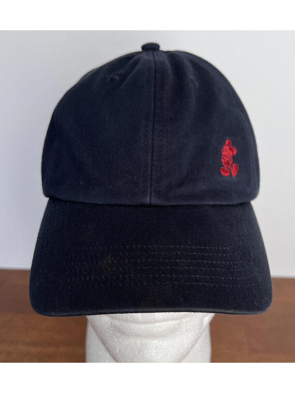 Walt Disney World Mickey Mouse BaseBall Cap Hat Red Mickey Logo Adult Adjustable
